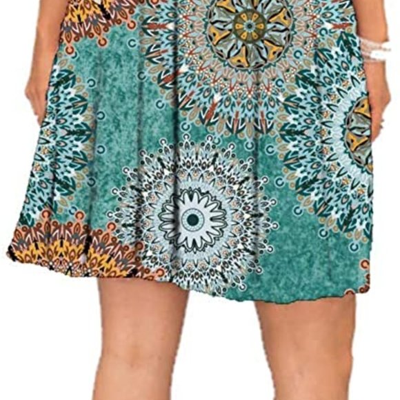 Women's Spaghetti Strap Swing Tank Cover Up Dress - Picture 4 of 4